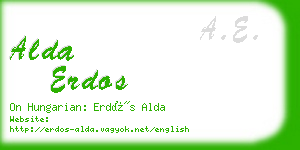 alda erdos business card